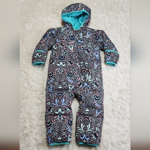 Columbia Snuggly Bunny Bunting Girls 18 - 24 Months Teal Purple Pink Mint Floral - Picture 3 of 14